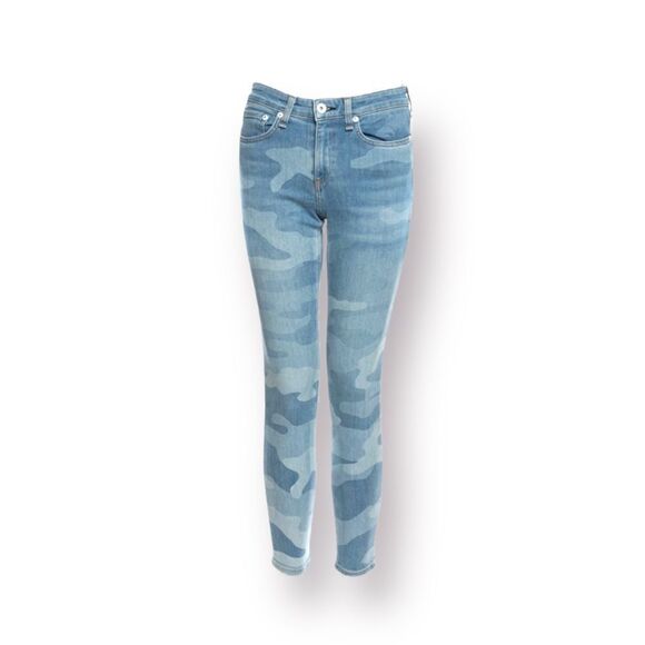 RAG & BONE Mid-Rise Light Camouflage Denim Pants
 |Size:25| - Picture 1 of 11